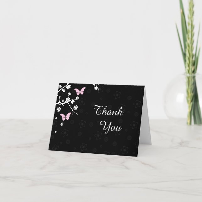 Elegant Wedding Thank You Butterflies (Front)