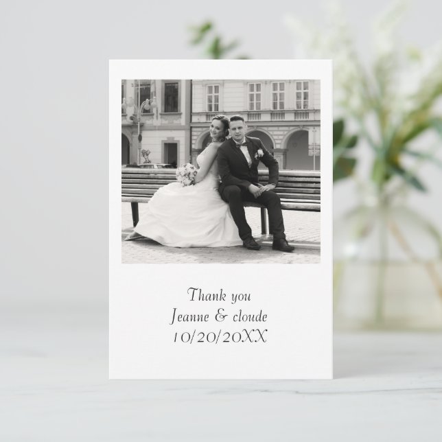 Elegant Wedding Thank You card (Standing Front)