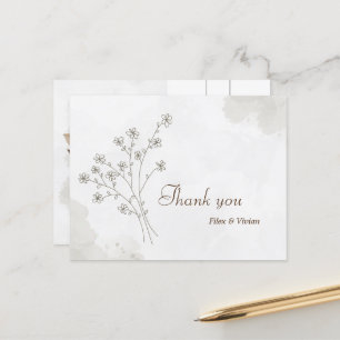 Elegant wedding Thank you card