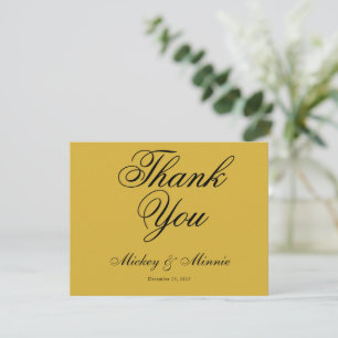 Elegant Wedding Thank You Card for Newlyweds