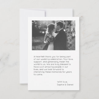 Elegant Wedding Thank You Card | Personalized