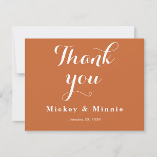 Elegant Wedding Thank You Card with Minimal Design