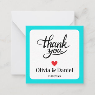 Elegant Wedding Thank You, Modern Calligraph Card
