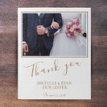 Elegant Wedding Thank you Photo Jigsaw Puzzle<br><div class="desc">A favour and savour of memories - wedding puzzle print with a custom wedding photo, bride and groom`s names and wedding date. An elegant and stylish thank you photo puzzle - great as a memorable favour gift for your wedding guests, especially your parents, sister, brother, grandmother, grandfather... , and closest...</div>