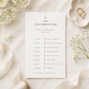 Elegant Wedding Timeline Card