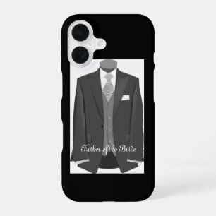 Elegant Wedding Tuxedo Suit Father of the Bride iPhone 16 Case