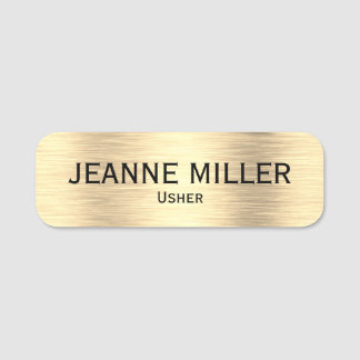 Elegant Wedding Usher Name Tag