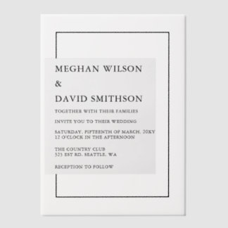 Elegant Wedding Vellum Invitations