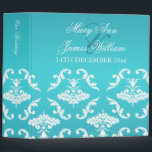 Elegant Wedding Vintage Damask Blue Binder<br><div class="desc">Elegant wedding design with romantic  Vintage Damask in Blue  pattern decorative,  and custom text. Impress your family and friends with this stylish and modern design. Fully customizable! Easy to use and easy to personalize. Order Today!</div>