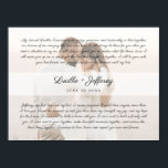 Elegant Wedding Vow Art Anniversary Couples Photo Poster<br><div class="desc">Elegant wedding vow wall art poster. Create your own one-of-a-kind wedding gift, anniversary gift or personal keepsake by adding the names of the couple, the wedding date and his and her wedding vows. In the background, upload a romantic wedding photograph.</div>