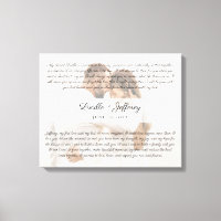 Elegant Wedding Vow Art Anniversary Photograph