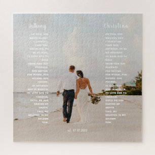 Elegant Wedding Vow Art Gift Jigsaw Puzzle