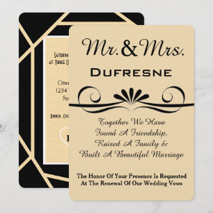 Elegant Wedding Vow Renewal Invitation