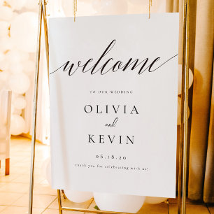 Elegant Wedding Welcome Sign, Welcome to our Poster