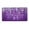 Elegant Wedding Wine Label Night Dazzle Purple