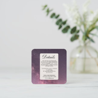 Elegant Wedding with simple  Enclosure Card