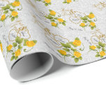 Elegant Wedding with Yellow Roses & Gold Wrapping Paper<br><div class="desc">Elegant Beautiful Tiny Yellow Rose Wedding and Gold. (Note: Not real glitter) ✔Note: Not all template areas need changed. 📌If you need further customization, please click the "Click to Customize further" or "Customize or Edit Design"button and use our design tool to resize, rotate, change text colour, add text and so...</div>