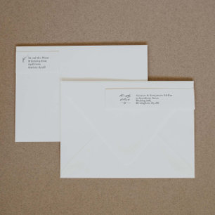 Elegant Wedding Wrap Around Address Label w Script