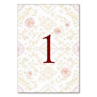 Elegant weeding table number