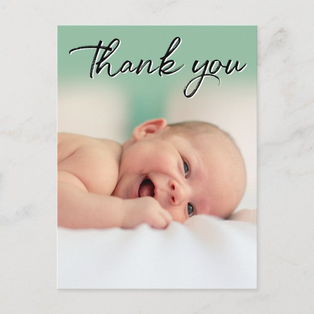 Elegant Welcome: Personalized Baby Announcement Ca (Front)