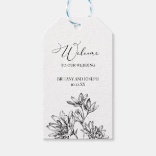 Elegant Welcome To Our Wedding Photo Wedding Favou Gift Tags