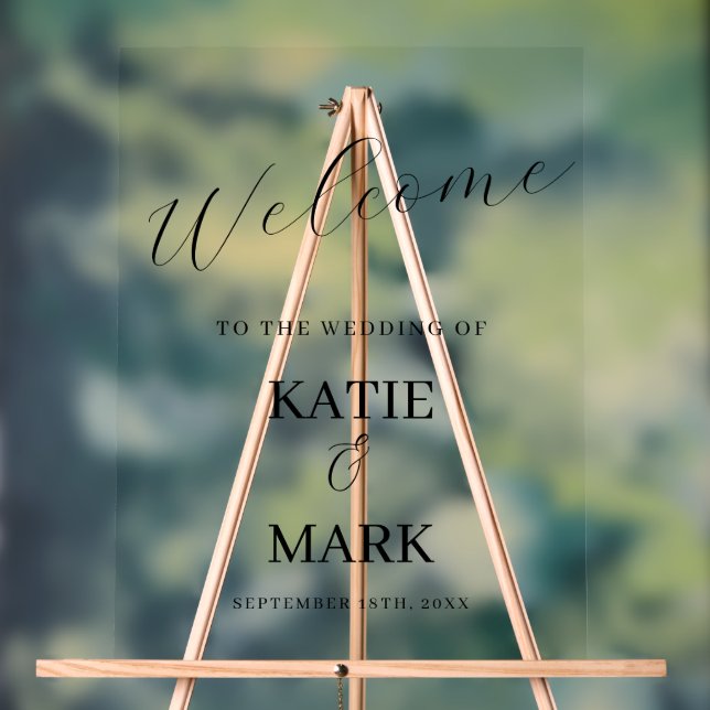Elegant Welcome To Our Wedding Sign  (Neutral)