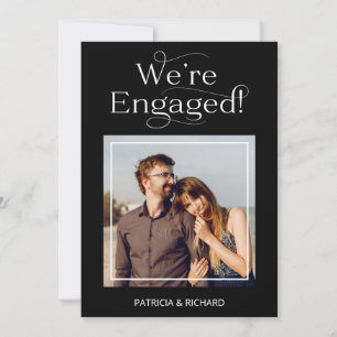 Elegant We're Engaged Engagement Announcement