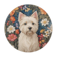 Elegant West Highland Terrier Colorful Floral