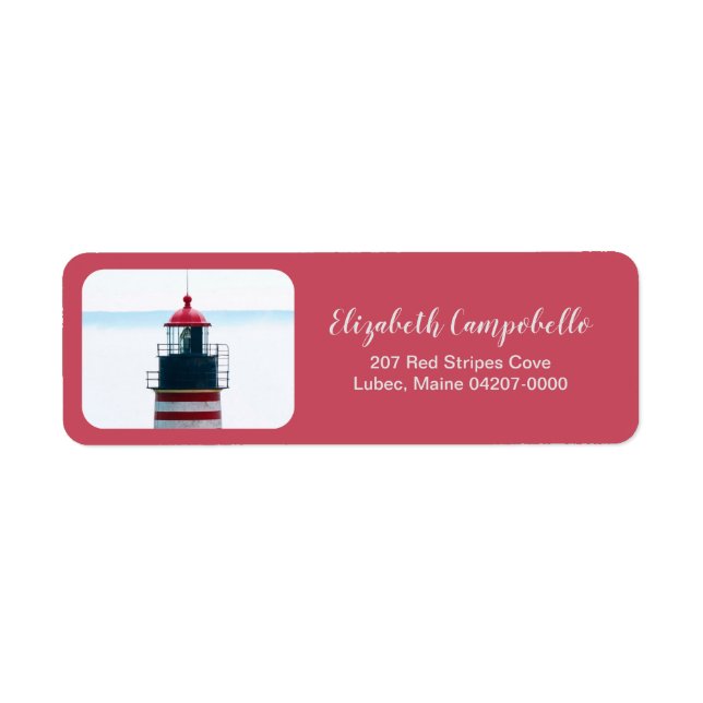 Elegant West Quoddy Coral Lighthouse Address  (Front)
