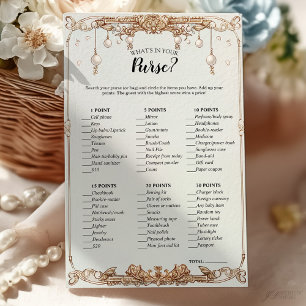 Elegant What’s In Your Purse Bridal Shower Game