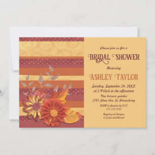 Elegant Whimsical Calligraphy Floral Bridal Shower Invitation