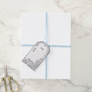 Elegant Whimsical Garden Door Wedding Gift Tags