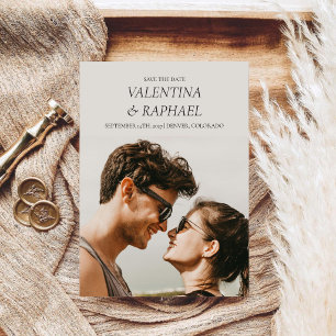 Elegant Whimsical Script Photo Wedding Save The Date