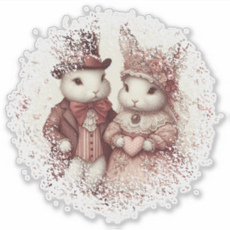 Elegant Whimsical Vintage Bunny