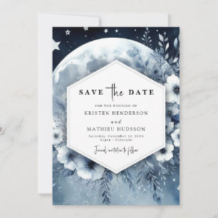 Elegant Whimsy Moonlit Wedding Save The Date