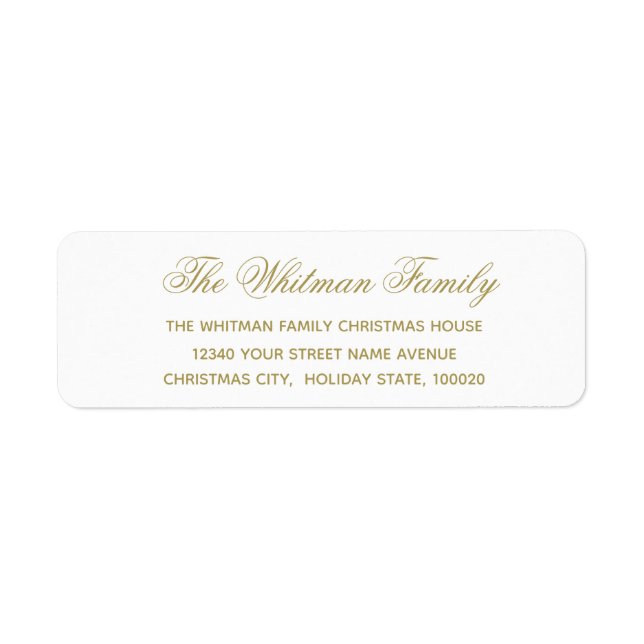Elegant White Address (Front)