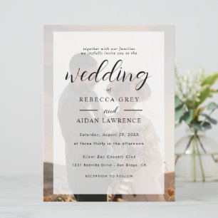 Elegant White and Black Gold Border Photo Wedding