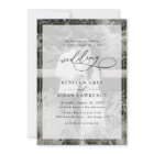 Elegant White and Black Gold Border Photo Wedding