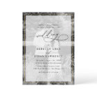 Elegant White and Black Gold Border Photo Wedding