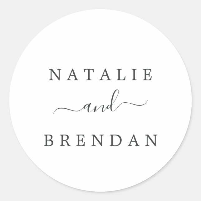 Elegant White and Black Wedding Envelope Seals (Front)