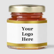 Elegant White and Faux Gold Your Logo Here
