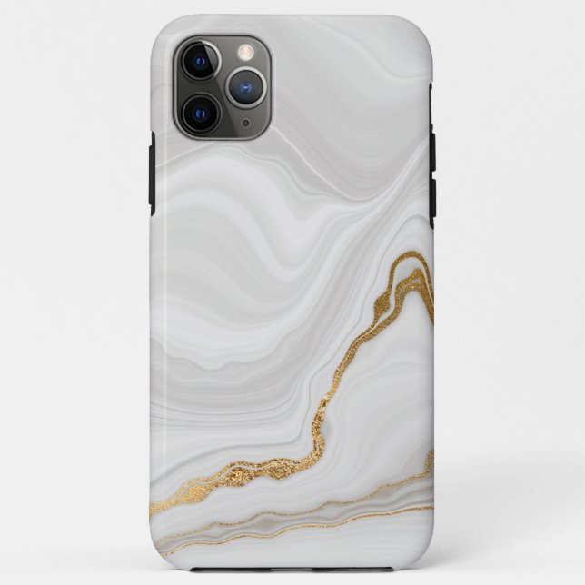 Elegant White And Gold Marble Case-Mate iPhone Case (Back)