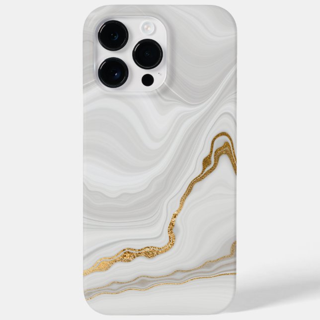 Elegant White And Gold Marble Case-Mate iPhone Case (Back)