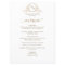 Elegant White and Gold Monogram Wedding Menu