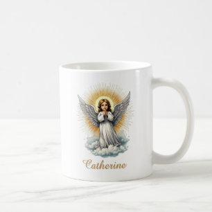 Elegant White Angel Religious Christian Coffee Mug