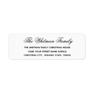 Elegant White Black Address