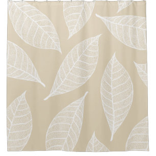 Elegant White Botanical Leaf Skeletons & Cream
