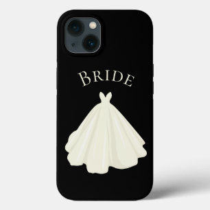 Elegant White Bride Gown Typography Wedding  iPhone 13 Case