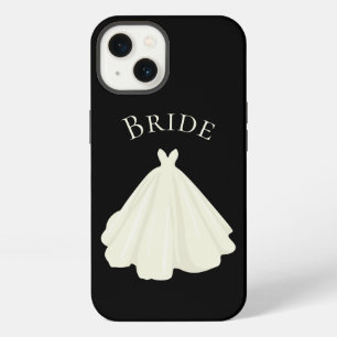 Elegant White Bride Gown Typography Wedding iPhone 13 Case