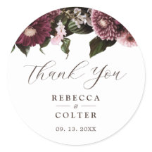 Elegant White Burgundy Floral Wedding